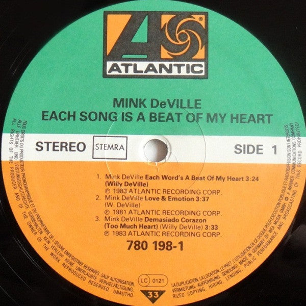 Mink DeVille - Each Song Is A Beat Of My Heart (LP Tweedehands)