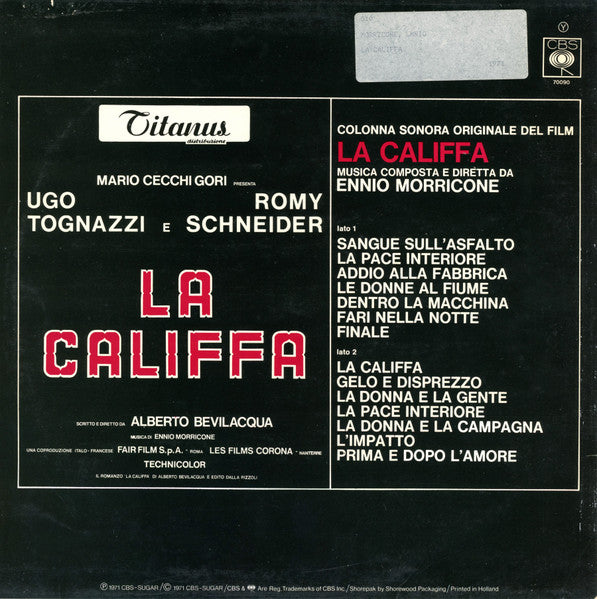 Ennio Morricone - La Califfa (Colonna Sonora Originale Del Film) (LP Tweedehands)