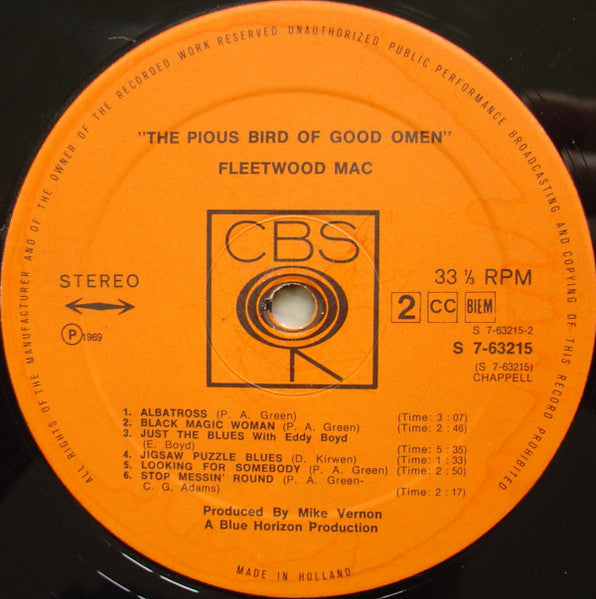 Fleetwood Mac - The Pious Bird Of Good Omen (LP Tweedehands) - Discords.nl