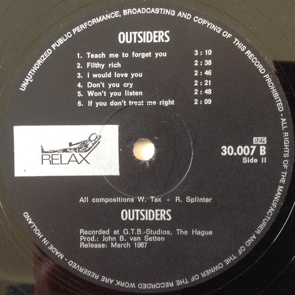 Outsiders, The - Outsiders (LP Tweedehands)
