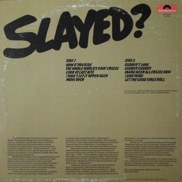 Slade - Slayed? (LP Tweedehands) - Discords.nl