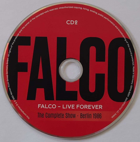 Falco - Live Forever (The Complete Show – Berlin 1986) (CD)