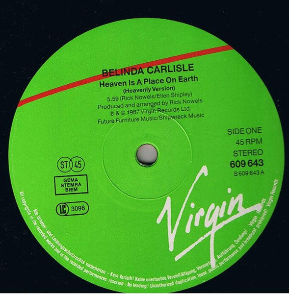 Belinda Carlisle - Heaven Is A Place On Earth (12" Tweedehands) - Discords.nl