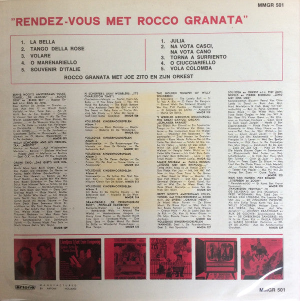 Rocco Granata - Rendez-vous Met Rocco Granata (LP Tweedehands) - Discords.nl