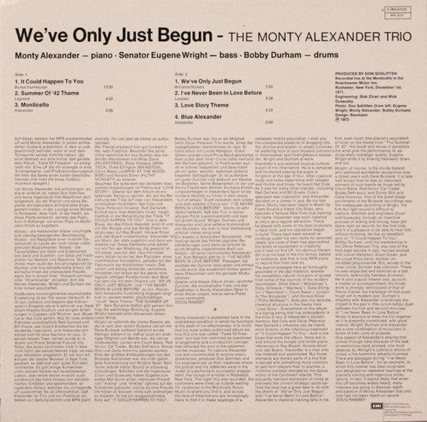 Monty Alexander Trio, The - We've Only Just Begun (LP Tweedehands)