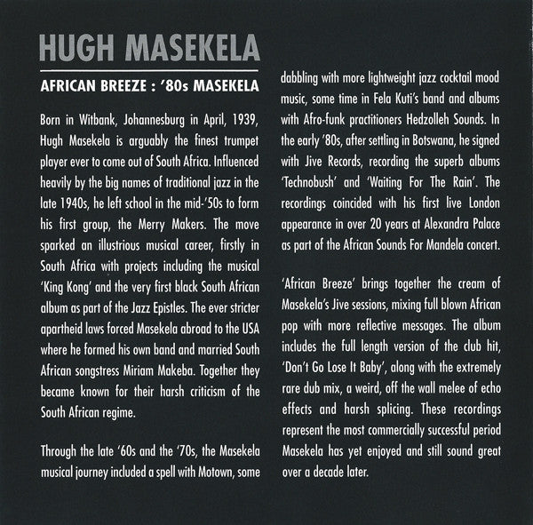 Hugh Masekela - African Breeze: '80s Masekela (CD Tweedehands) - Discords.nl