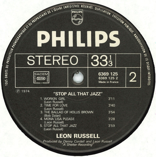 Leon Russell - Stop All That Jazz (LP Tweedehands) - Discords.nl