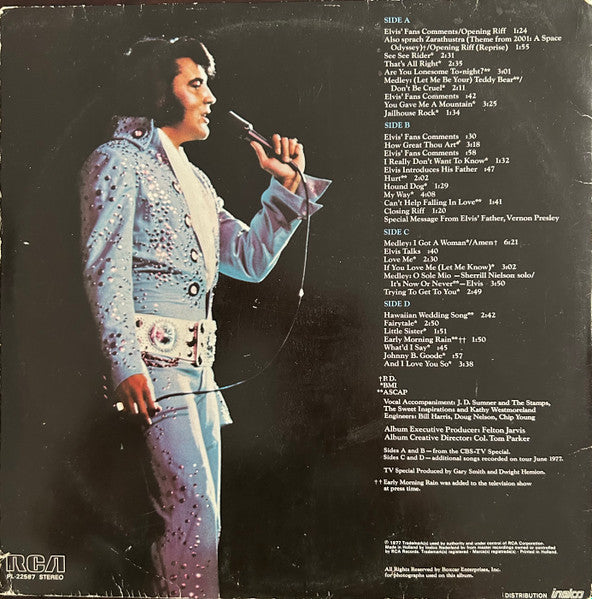 Elvis Presley - Elvis In Concert (LP Tweedehands)