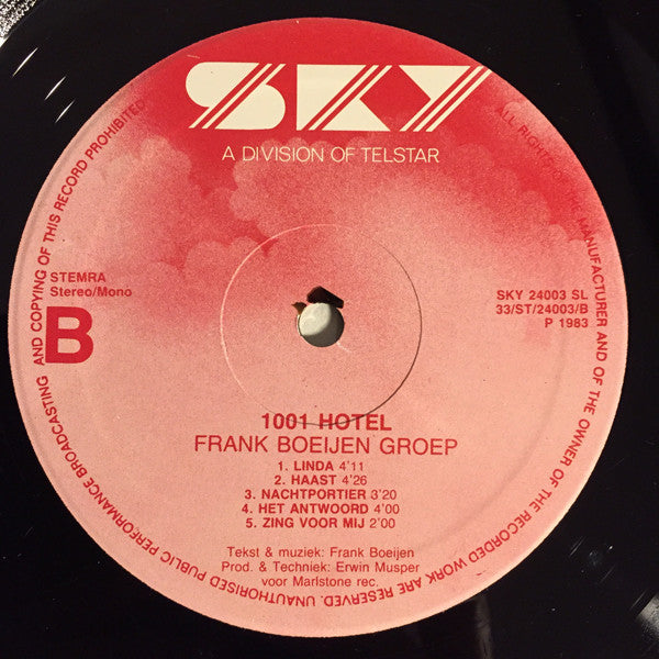 Frank Boeijen Groep - 1001 Hotel (LP Tweedehands)