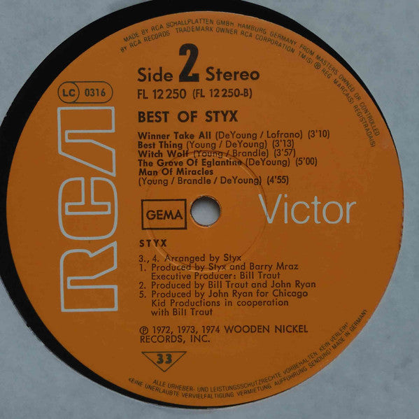 Styx - Best Of Styx (LP Tweedehands)