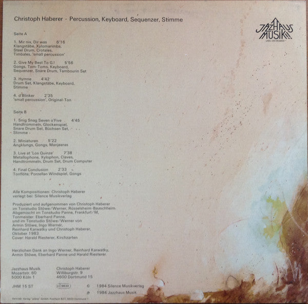 Christoph Haberer - Mir Was, Dir Was (LP Tweedehands)