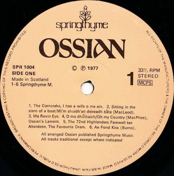 Ossian (2) - Ossian (LP Tweedehands)