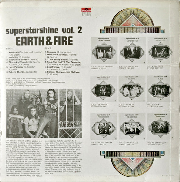 Earth And Fire - Superstarshine Vol. 2 (LP Tweedehands)