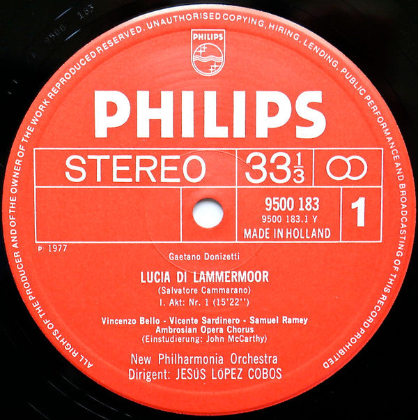 Gaetano Donizetti - Lucia Di Lammermoor (LP Tweedehands) - Discords.nl