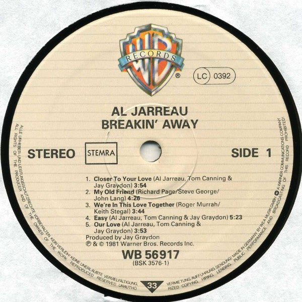 Al Jarreau - Breakin' Away (LP Tweedehands)