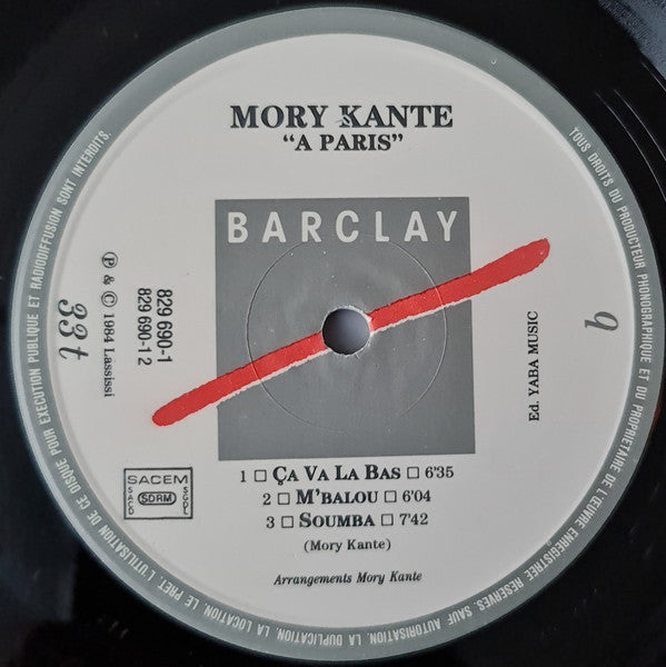 Mory Kanté - À Paris (LP Tweedehands)