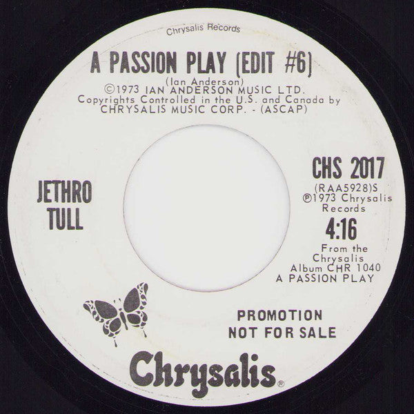 Jethro Tull - A Passion Play (Edit #6) / A Passion Play (Edit #10) (7-inch Tweedehands)