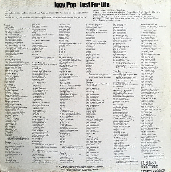 Iggy Pop - Lust For Life (LP Tweedehands)