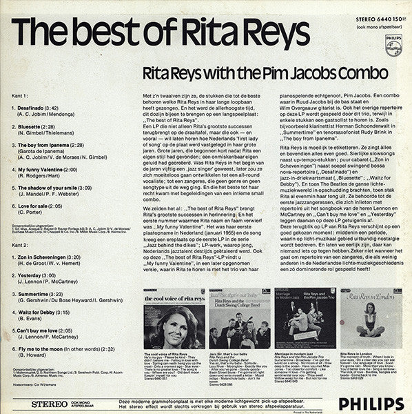 Rita Reys With Pim Jacobs Combo - The Best Of Rita Reys (LP Tweedehands)