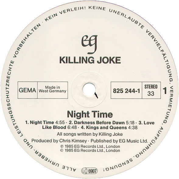 Killing Joke - Night Time (LP Tweedehands)