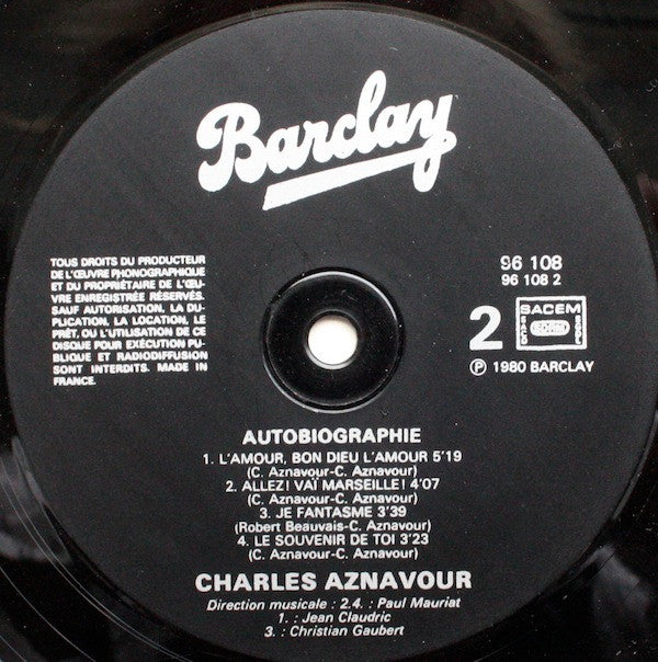 Charles Aznavour - Autobiographie (LP Tweedehands)