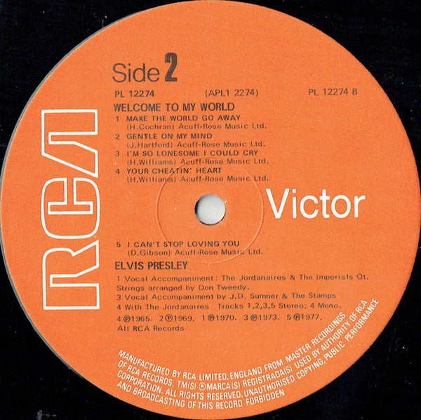 Elvis Presley - Welcome To My World (LP Tweedehands)