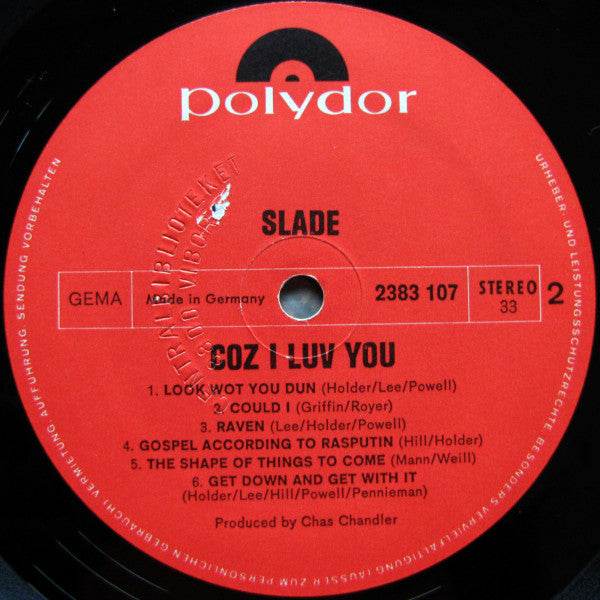 Slade - Coz I Luv You (LP Tweedehands) - Discords.nl