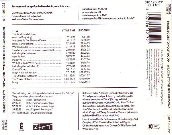 Frankie Goes To Hollywood - Welcome To The Pleasuredome (CD Tweedehands) - Discords.nl