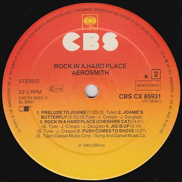 Aerosmith - Rock In A Hard Place (LP Tweedehands)