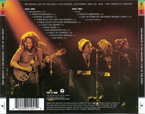 Bob Marley & The Wailers - Live At The Roxy (CD Tweedehands)