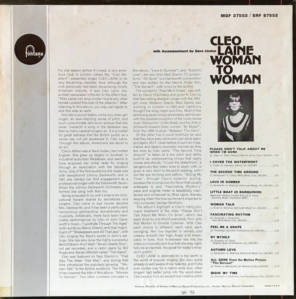 Cleo Laine - Woman To Woman (LP Tweedehands) - Discords.nl