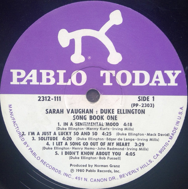 Sarah Vaughan : Duke Ellington - Song Book One (LP Tweedehands)