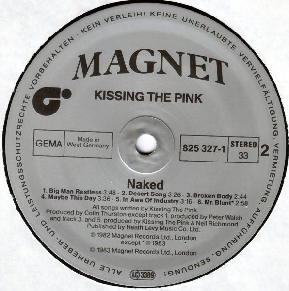 Kissing The Pink - Naked (LP Tweedehands)