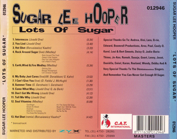 Sugar Lee Hooper - Lots Of Sugar (CD Tweedehands)