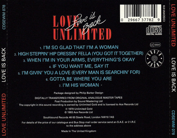 Love Unlimited - Love Is Back (CD)