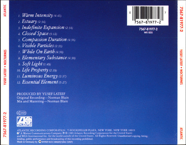 Yusef Lateef - Nocturnes (CD Tweedehands) - Discords.nl