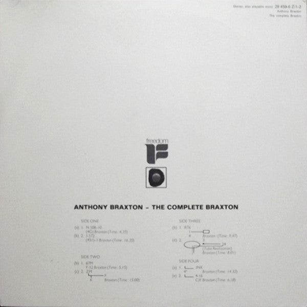 Anthony Braxton - The Complete Braxton (LP Tweedehands) - Discords.nl