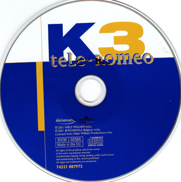 K3 - Tele-Romeo (CD Tweedehands) - Discords.nl
