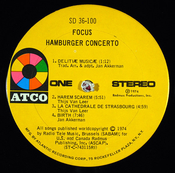 Focus - Hamburger Concerto (LP Tweedehands)