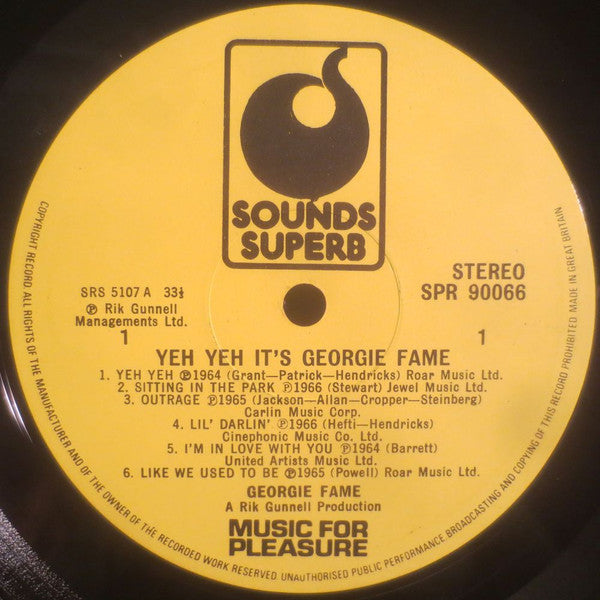 Georgie Fame - Yeh, Yeh It's Georgie Fame (LP Tweedehands)