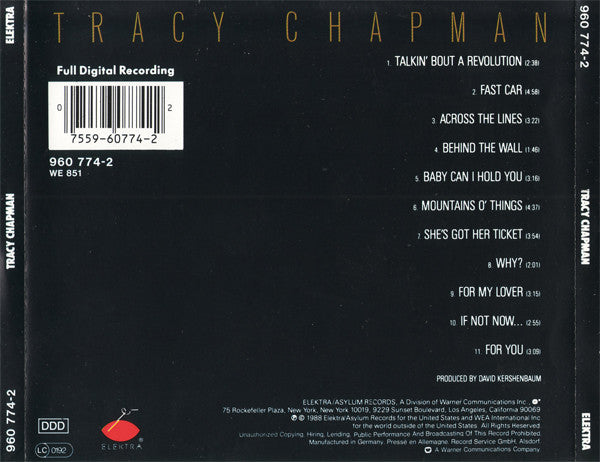Tracy Chapman - Tracy Chapman (CD Tweedehands)