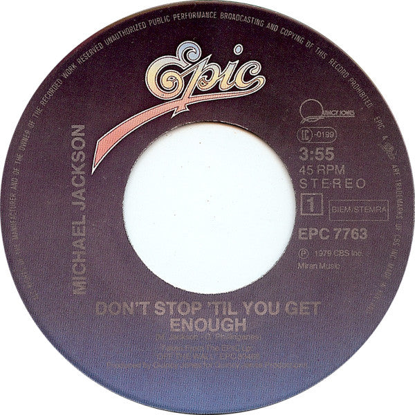 Michael Jackson - Don't Stop 'Til You Get Enough (7-inch Tweedehands)