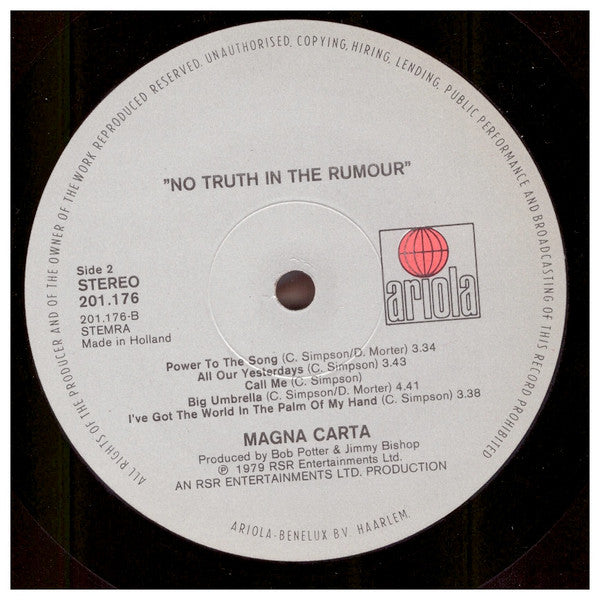 Magna Carta - No Truth In The Rumour (LP Tweedehands)