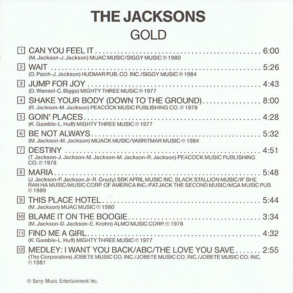 Jacksons, The - Gold (CD Tweedehands) - Discords.nl