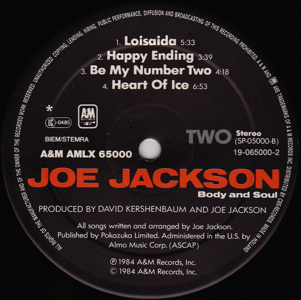 Joe Jackson - Body And Soul (LP Tweedehands)
