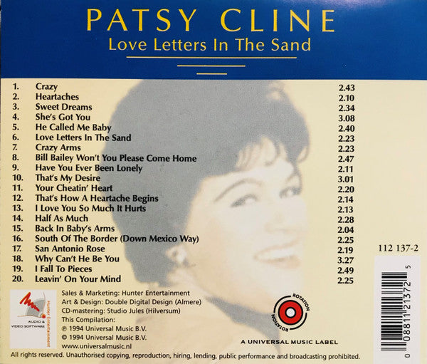 Patsy Cline - Love Letters In The Sand (CD Tweedehands)