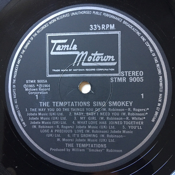 Temptations, The - The Temptations Sing Smokey (LP Tweedehands)