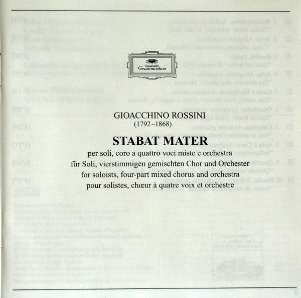 Gioacchino Rossini / Myung-Whun Chung / Wiener Philharmoniker - Stabat Mater (CD Tweedehands)