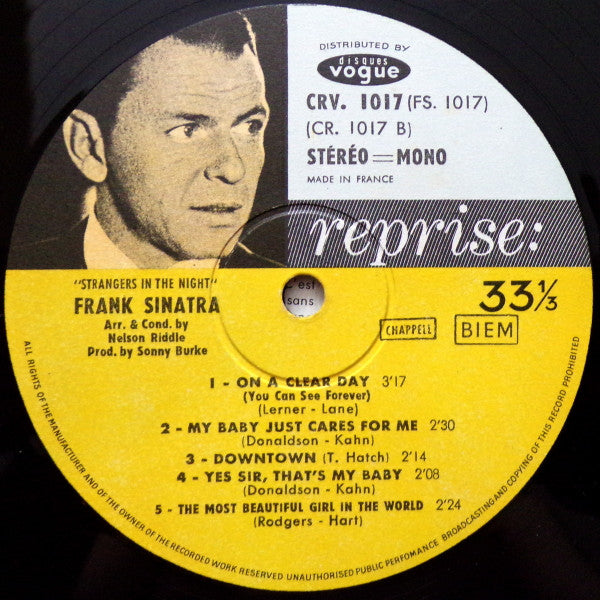 Frank Sinatra Arranged And Conducted By Nelson Riddle - Strangers In The Night (LP Tweedehands)