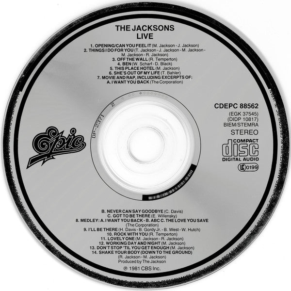 Jacksons, The - Live (CD Tweedehands) - Discords.nl